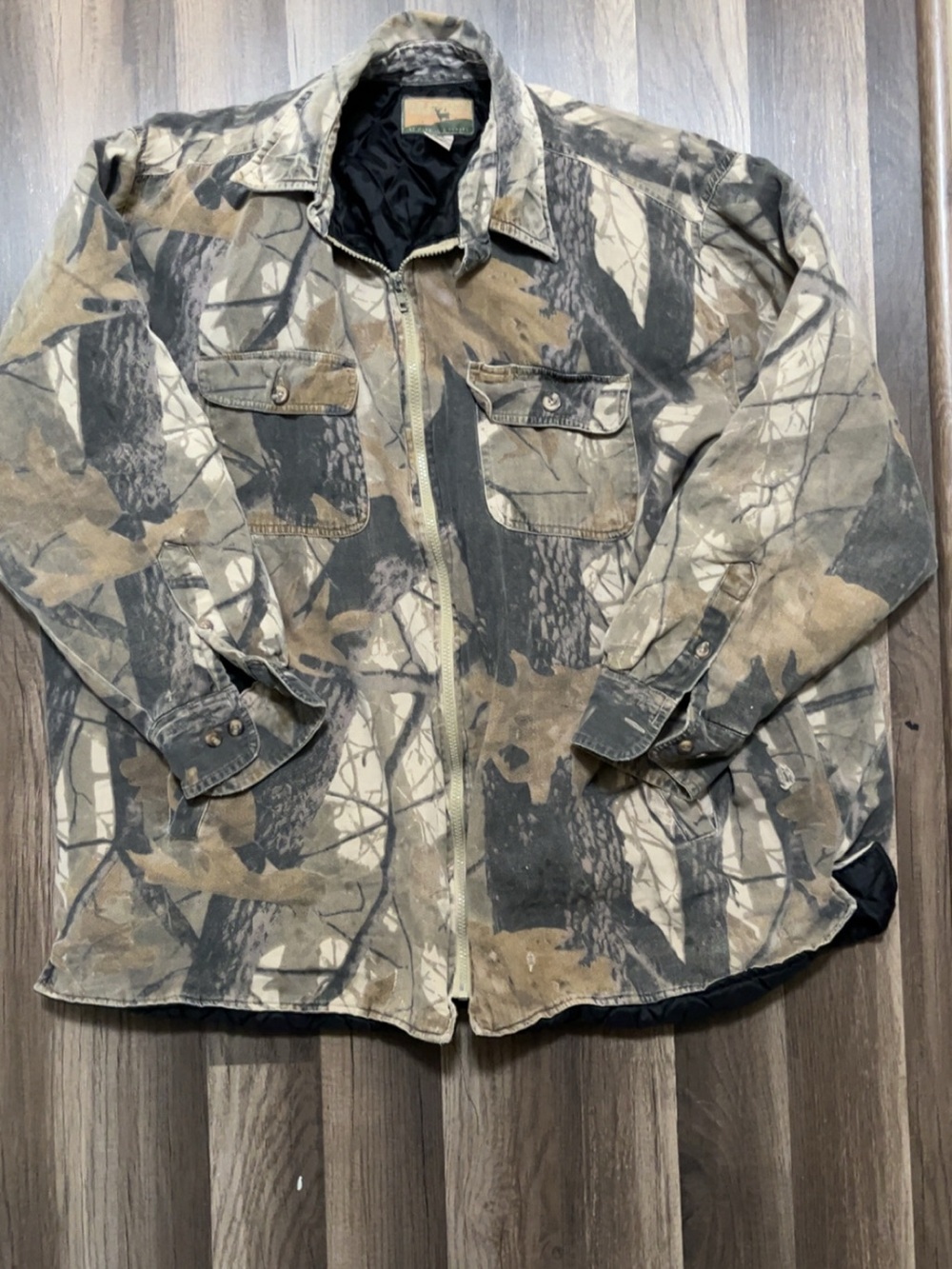 Vintage RANGER by Merrill & Forbes Full Zip-Up Camouflage Quilted Shirt Jacket